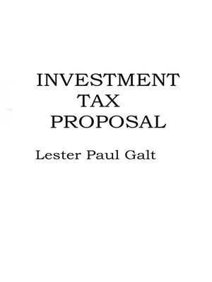 cover image of Investment Tax Proposal